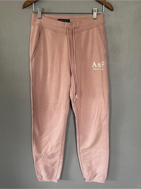 Abercrombie & Fitch Soft A&F Pink Jogger Sweatpants Size Medium